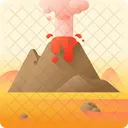 Volcano Eruption Nature Icon