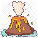 Volcano Lava Disaster Icon