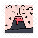 Volcano Landscape Mountain Icon
