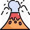Volcano Mountain Natural Disaster Icon