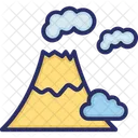 Volcano Weather Clouds Icon