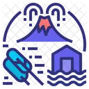 Volcano Volcano Erupted Natural Disaster Icon
