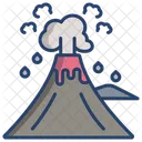Volcano Disaster Lava Icon