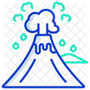 Volcano Disaster Lava Icon