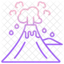 Volcano Disaster Lava Icon