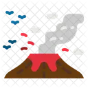 Volcano Lava Disaster Icon