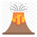 Volcano Eruption Nature Icon