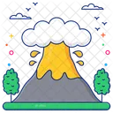 Volcano Eruption Elevation Icon