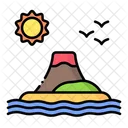 Island Nature Landscape Icon