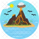 Volcano Volcanic Island Icon