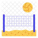 Voleibol De Playa Pelota Deporte Icono