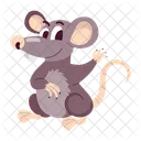 Dessin Anime De Rat Autocollant De Dessin Anime Personnage De Rat Icône