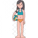 Volleyball Beach Player Icon