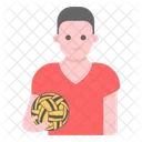 Sports Man Volleyball Player Athlete Icon