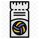 Volleyball Ticket  Icon