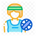 Frau Volleyball Spieler Symbol