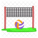 Volleyballtor Volleyballnetz Volleyballspiel Icon