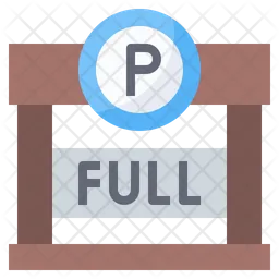 Voller Parkplatz  Symbol