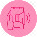 Volume Hand Holding Phone Sound Icon