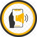 Volume Hand Holding Phone Sound Icon