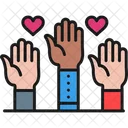 Volunteer Hand Participation Icon