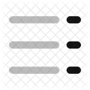 Von rechts nach links verlaufender Listenstrich  Symbol