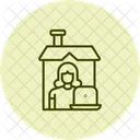 Arbeit Zuhause Fern Icon