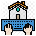 Hande Zuhause Laptop Symbol