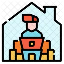 Arbeit Zu Hause Telearbeit Quarantane Symbol