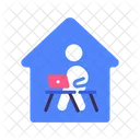 Arbeit Zuhause Quarantane Symbol