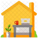 Von Zu Hause Aus Arbeiten Computer Zuhause Icon