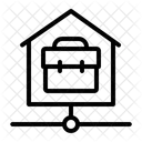 Telearbeit Arbeit Von Zu Hause Remote Server Symbol