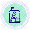 Von zuhause aus arbeiten  Symbol