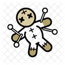 Voodoo Puppe Verflucht Pins Symbol