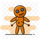 Voodoo Puppe Schwarze Magie Halloween Icon