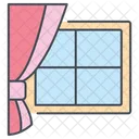 Vorhang Fenster Dekoration Symbol