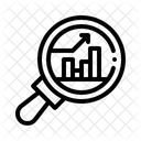 Prognose Lupe Balkendiagramm Symbol