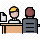 Job Vorstellungsgesprach Mitarbeiter Symbol