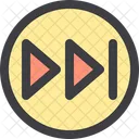 Schneller Vorlauf Suchtaste Media Player Icono