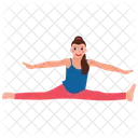 Vorwartsbeuge Yoga Pose Flexible Figur Symbol