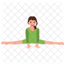 Vorwartsbeuge Yoga Pose Flexible Figur Symbol