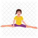 Vorwartsbeuge Yoga Pose Flexible Figur Symbol