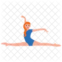 Vorwartsbeuge Yoga Pose Flexible Figur Symbol