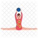 Vorwartsbeuge Yoga Pose Flexible Figur Symbol