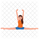 Vorwartsbeuge Yoga Pose Flexible Figur Symbol