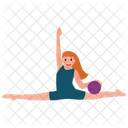 Vorwartsbeuge Yoga Pose Flexible Figur Symbol