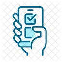 Icono De Votacion Color Azul Icono