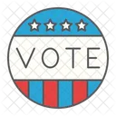 Vote Badge Democratic Icon