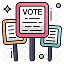 Vote Board Election Board Vote Placard Icon