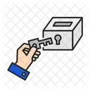 Voting Right Filled Outline Icon Set Icons Are Created On Pixel Grid 64 X 64 Pixel Lets Enjoy Please Icon